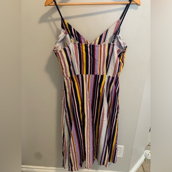 JustFab Multi-Color Striped Spaghetti Strap Dress - Picture 5 of 9